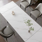 9 - Piece Extendable Sintered Stone Dining Table Dining Set for 8 Person