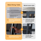 9 - Piece Extendable Sintered Stone Dining Table Dining Set for 8 Person