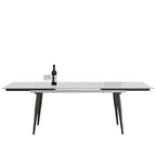 9 - Piece Extendable Sintered Stone Dining Table Dining Set for 8 Person