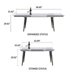 9 - Piece Extendable Sintered Stone Dining Table Dining Set for 8 Person