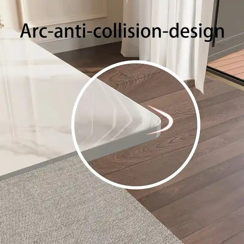 9 - Piece Extendable Sintered Stone Dining Table Dining Set for 8 Person