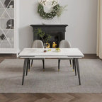 9 - Piece Extendable Sintered Stone Dining Table Dining Set for 8 Person