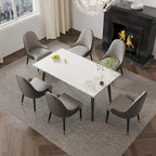 9 - Piece Extendable Sintered Stone Dining Table Dining Set for 8 Person