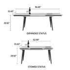 9 - Piece Extendable Sintered Stone Dining Table Dining Set for 8 Person