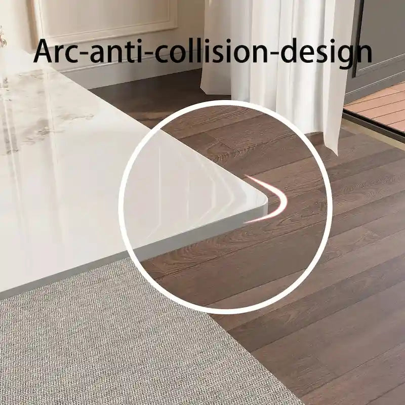 9 - Piece Extendable Sintered Stone Dining Table Dining Set for 8 Person