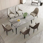 9 - Piece Extendable Sintered Stone Dining Table Dining Set for 8 Person