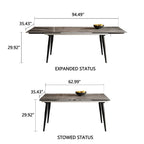 9 - Piece Extendable Sintered Stone Dining Table Dining Set for 8 Person