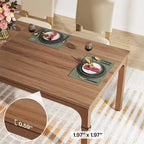78.74-Inch Dining Table, Large Wood Dinner Table with Metal Legs for Living Room, Kitchen