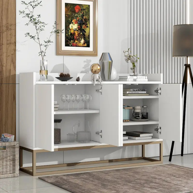 Kitchen Buffet Sideboard Coffee Bar Cabinet Accent Storage Cabinet Server Table