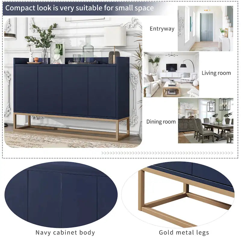 Kitchen Buffet Sideboard Coffee Bar Cabinet Accent Storage Cabinet Server Table