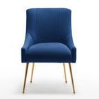 SEYNAR Modern Glam Velvet Dining Chair Set of 8 for Dining Room, Tufted Vanity Chair for Living Room (no table)