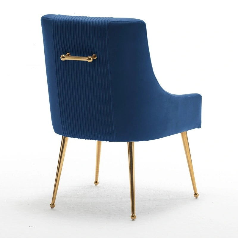 SEYNAR Modern Glam Velvet Dining Chair Set of 8 for Dining Room, Tufted Vanity Chair for Living Room (no table)