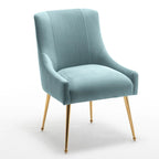 SEYNAR Modern Glam Velvet Dining Chair Set of 8 for Dining Room, Tufted Vanity Chair for Living Room (no table)