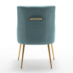 SEYNAR Modern Glam Velvet Dining Chair Set of 8 for Dining Room, Tufted Vanity Chair for Living Room (no table)
