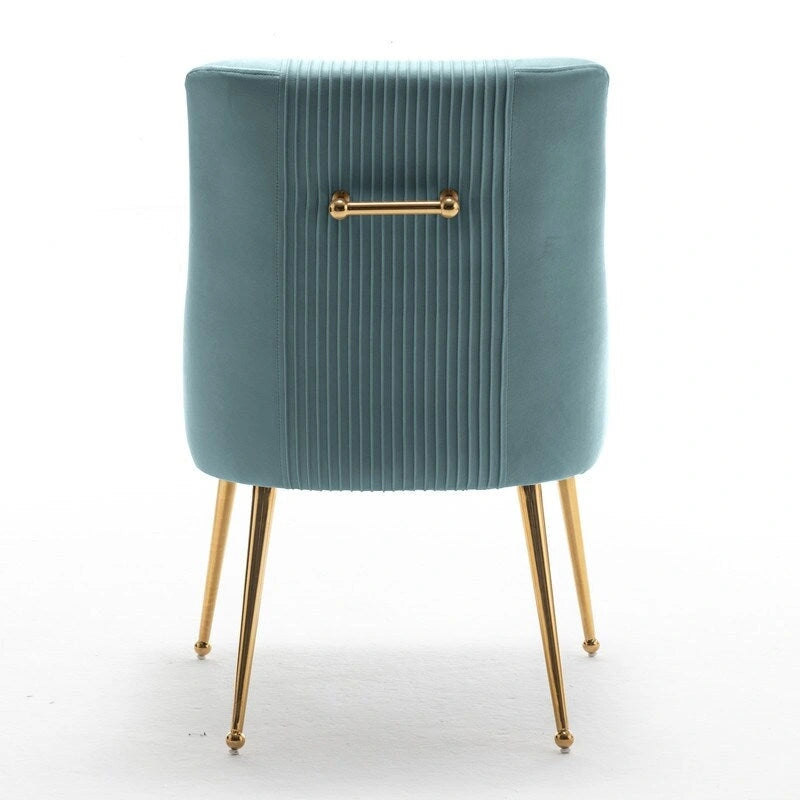 SEYNAR Modern Glam Velvet Dining Chair Set of 8 for Dining Room, Tufted Vanity Chair for Living Room (no table)