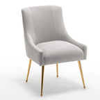 SEYNAR Modern Glam Velvet Dining Chair Set of 8 for Dining Room, Tufted Vanity Chair for Living Room (no table)
