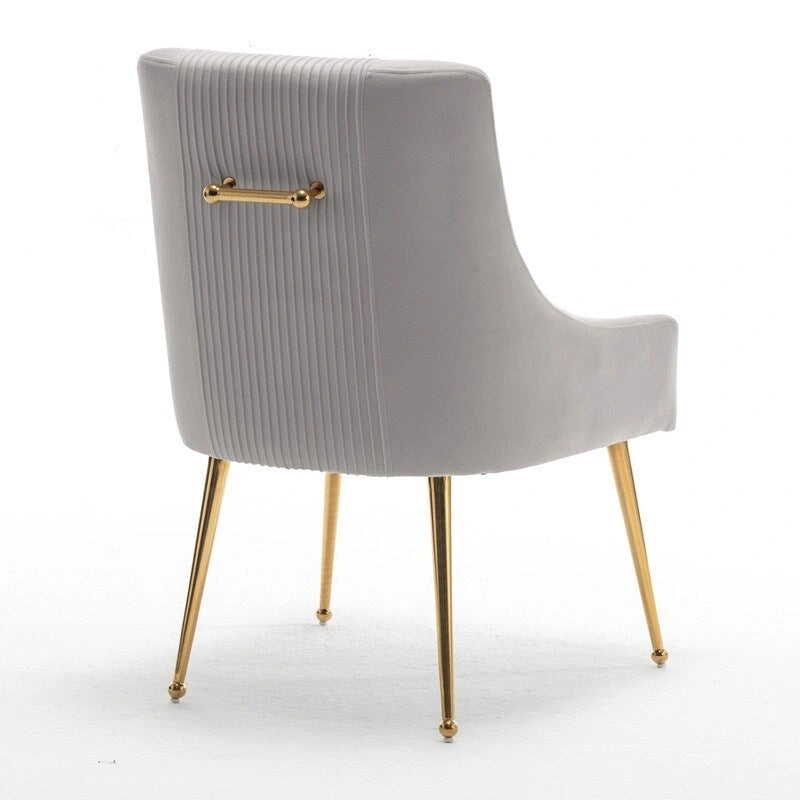 SEYNAR Modern Glam Velvet Dining Chair Set of 8 for Dining Room, Tufted Vanity Chair for Living Room (no table)