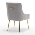 SEYNAR Modern Glam Velvet Dining Chair Set of 8 for Dining Room, Tufted Vanity Chair for Living Room (no table)