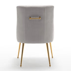 SEYNAR Modern Glam Velvet Dining Chair Set of 8 for Dining Room, Tufted Vanity Chair for Living Room (no table)