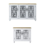 2-Piece Floral Storage Buffet Sideboard Set - 55 & 38 in Width - 55 & 38 in Width