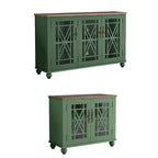 2-Piece Floral Storage Buffet Sideboard Set - 55 & 38 in Width - 55 & 38 in Width