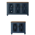 2-Piece Floral Storage Buffet Sideboard Set - 55 & 38 in Width - 55 & 38 in Width