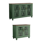 2-Piece Floral Storage Buffet Sideboard Set - 55 & 38 in Width - 55 & 38 in Width