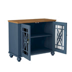 2-Piece Floral Storage Buffet Sideboard Set - 55 & 38 in Width - 55 & 38 in Width