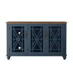 2-Piece Floral Storage Buffet Sideboard Set - 55 & 38 in Width - 55 & 38 in Width