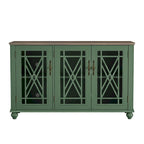 2-Piece Floral Storage Buffet Sideboard Set - 55 & 38 in Width - 55 & 38 in Width