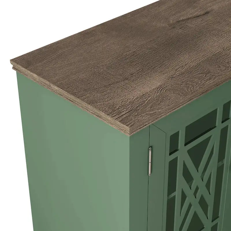 2-Piece Floral Storage Buffet Sideboard Set - 55 & 38 in Width - 55 & 38 in Width