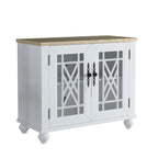 2-Piece Floral Storage Buffet Sideboard Set - 55 & 38 in Width - 55 & 38 in Width