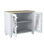 2-Piece Floral Storage Buffet Sideboard Set - 55 & 38 in Width - 55 & 38 in Width