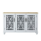 2-Piece Floral Storage Buffet Sideboard Set - 55 & 38 in Width - 55 & 38 in Width