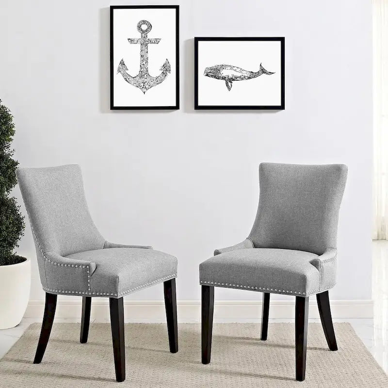 Porch & Den Helen Fabric Upholstered Dining Chair (Single Chair)