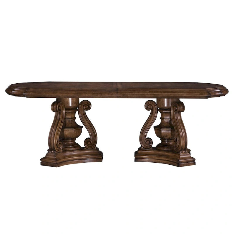 San Mateo Double Pedestal Dining Table - 46 W x 30 H x 118 D