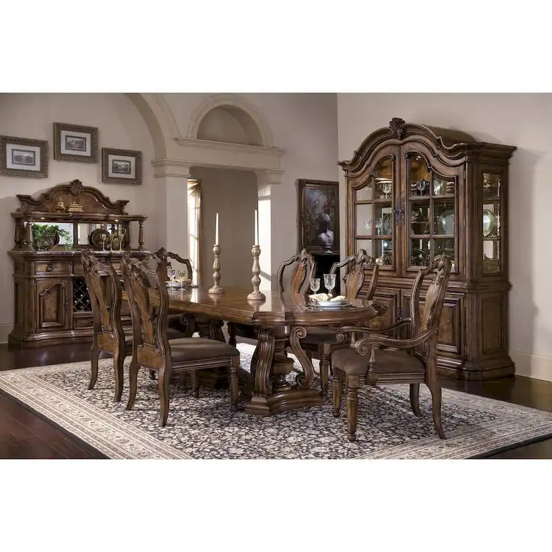 San Mateo Double Pedestal Dining Table - 46 W x 30 H x 118 D