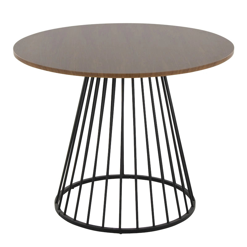 Silver Orchid Canary Pugo Round Dining Table with Pedestal Base