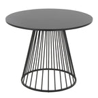 Silver Orchid Canary Pugo Round Dining Table with Pedestal Base