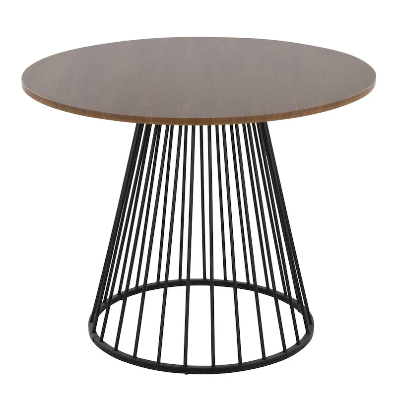 Silver Orchid Canary Pugo Round Dining Table with Pedestal Base
