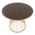 Silver Orchid Canary Pugo Round Dining Table with Pedestal Base