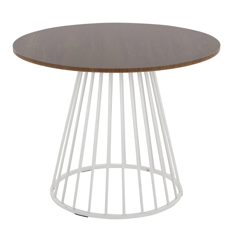 Silver Orchid Canary Pugo Round Dining Table with Pedestal Base