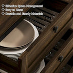 JASIWAY Barn Buffet Sideboard Cabinet with 2 Doors and 4 Drawers