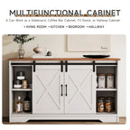 JASIWAY Barn Buffet Sideboard Cabinet with 2 Doors and 4 Drawers