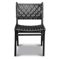 Poly and Bark Banda Teak & Leather Dining Chair - Solid Teak Wood Frame
