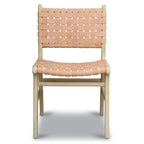 Poly and Bark Banda Teak & Leather Dining Chair - Solid Teak Wood Frame