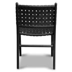 Poly and Bark Banda Teak & Leather Dining Chair - Solid Teak Wood Frame