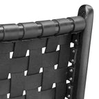 Poly and Bark Banda Teak & Leather Dining Chair - Solid Teak Wood Frame