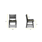 Poly and Bark Banda Teak & Leather Dining Chair - Solid Teak Wood Frame