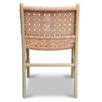 Poly and Bark Banda Teak & Leather Dining Chair - Solid Teak Wood Frame